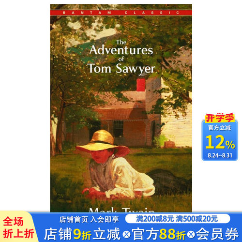 【预售】The Adventures of Tom Sawyer，汤姆索亚历险记 马克·吐温作品 英文原版小说