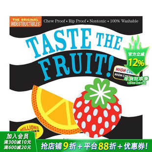 【预售】咬咬书：品尝水果！ Indestructibles: Taste the Fruit! 英文儿童趣味互动绘本 英语早教进口书