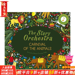 【现货】故事乐团：动物的狂欢节：按音符听圣桑斯的音乐The Story Orchestra 3-6岁儿童互动音乐发声绘本