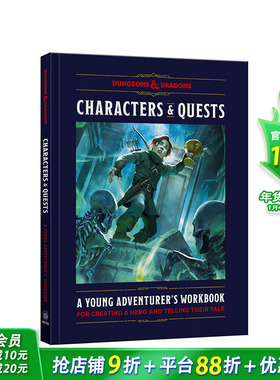 【现货】角色与任务 龙与地下城：年轻冒险家创建英雄并讲述他们故事的手册 Characters & Quests 12岁+故事小说进口图书