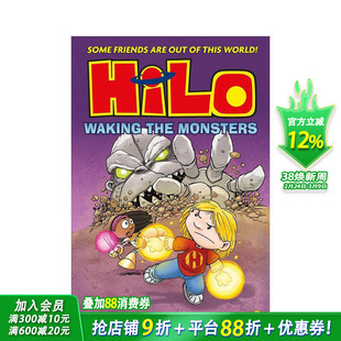 【预售】希罗漫画系列 4：唤醒怪兽 Hilo 4: Waking The Monsters 原版英文儿童漫画