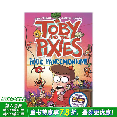 【现货多册选拍】托比和小精灵：小精灵闹翻天/变酷/烂国王 Toby and the Pixies: Pixie Pandemonium 英文幽默爆笑儿童漫画故事书