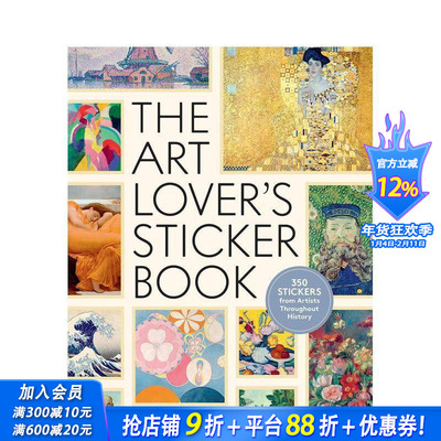 【预售】艺术爱好者贴纸书：350枚历代艺术家经典贴纸 The Art Lover's Sticker Book 原版英文贴纸书 正版进口书