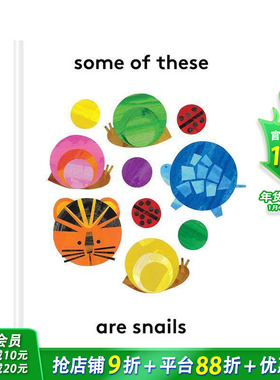 【预售】英文原版 看看哪些是蜗牛 Some of These Are Snails 儿童英语艺术插画绘本 精装 进口图书 善优童书