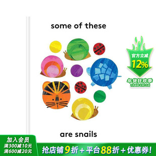 【预售】英文原版 看看哪些是蜗牛 Some of These Are Snails 儿童英语艺术插画绘本 精装 进口图书 善优童书