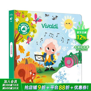 【预售】【我的音乐世界发声书】维瓦尔第 My World of Music Vivaldi 英文儿童趣味互动游戏书 英语早教进口童书
