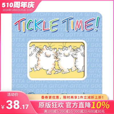 【预售】挠痒痒时间！ 【Boynton on Board】Tickle Time! 英文儿童艺术插画故事绘本 英语早教进口童书