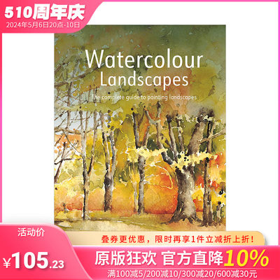 【现货】水彩风景画：自然风光绘画指南 英文原版艺术美术创作入门画册 Watercolour Landscapes painting 图书