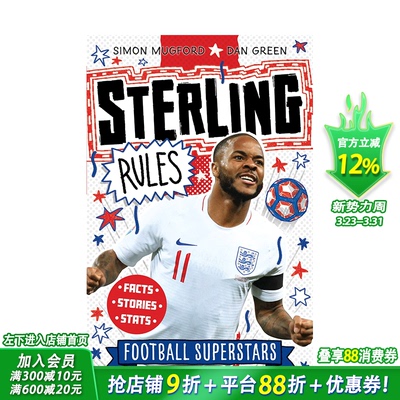 【现货】英文原版 足球明星特辑：斯特林【Football Superstars】Sterling Rules 6岁+儿童英语初级
