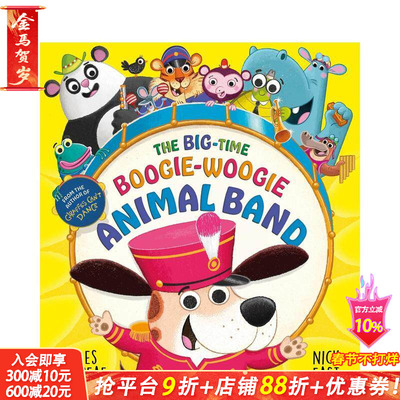 【预售】大型布吉伍吉动物乐队 The Big-Time Boogie-Woogie Animal Band 英文儿童插画故事绘本 进口童书