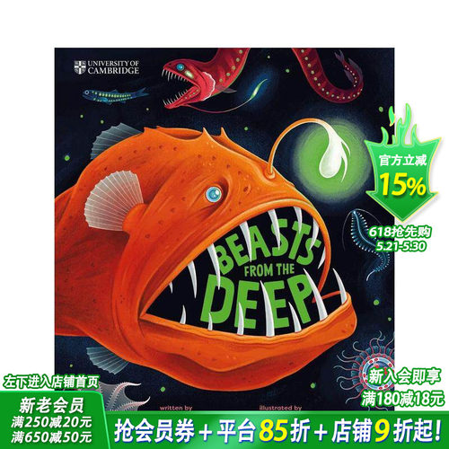 【预售】剑桥大学:深海野兽 University of Cambridge: Beasts from the Deep 英文儿童科普插画绘本 进口童书