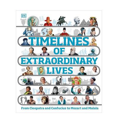 【预售】传奇人生时间图谱 【Timelines】Timelines of Extraordinary Lives 英文儿童插画科普绘本 进口童书