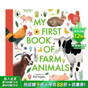 【预售】我的农场动物启蒙书 My First Book of Farm Animals 英文儿童趣味英语早教绘本 进口童书