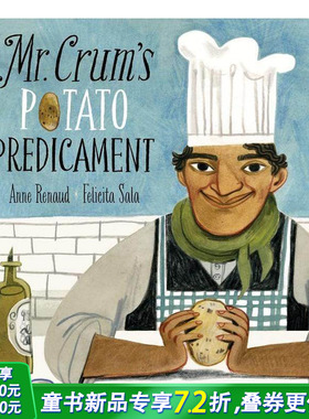 【预售】Mr. Crum’S Potato Predicament克拉姆发明了薯片 英文原版艺术绘本【善优童书】