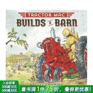 Builds 进口童书 拖拉机麦克 英文儿童插画故事绘本 Barn Mac Tractor 建造谷仓 现货