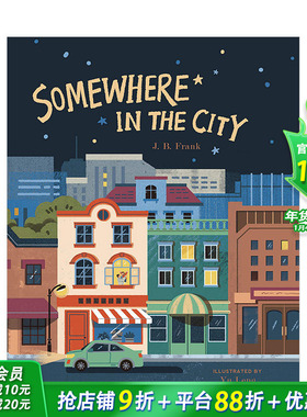 【现货】在城市的某处Somewhere in the City 3-6岁儿童趣味绘本 英文原版 父亲下班陪伴孩子的温馨睡前故事【善优童书】