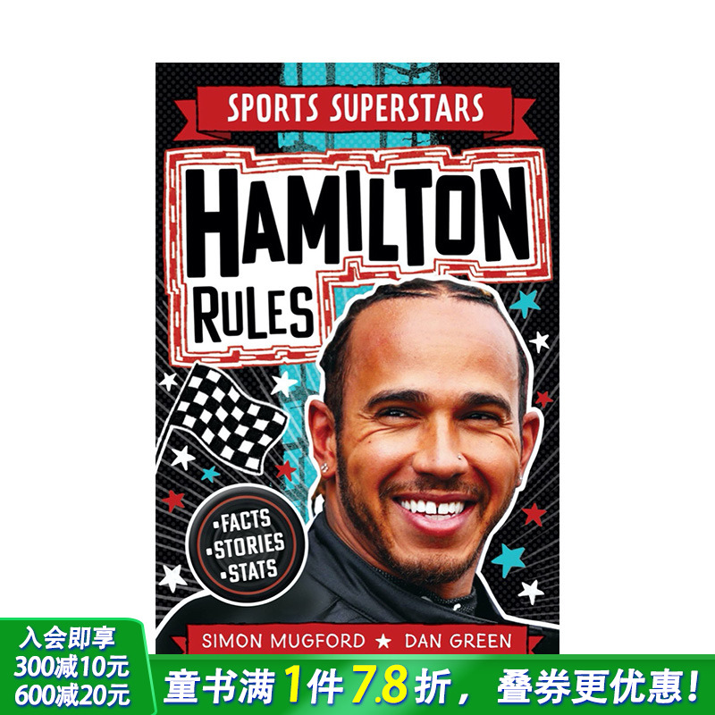 【预售】运动明星特辑：F1赛车手：刘易斯·汉密尔顿 【Sports Heroes】Lewis Hamilton Rules 英文儿童漫画故事 英语拓展阅读书