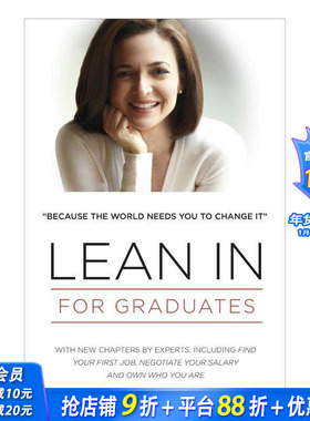 【现货】英文原版 向前一步:致毕业生 Lean In for Graduates 英文原版进口书籍 善优图书