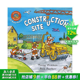 【预售】繁忙场所的惊人机器：建筑工地 【Amazing Machines】In Busy Places: Construction Site 英语儿童插画绘本 进口童书