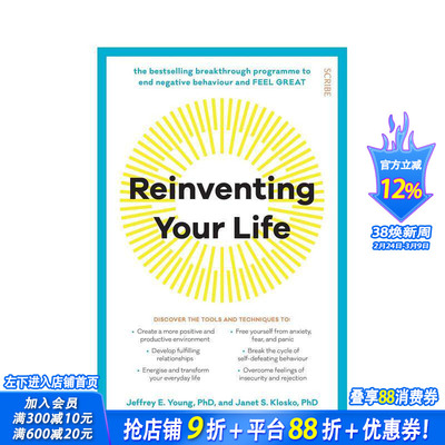 【预售】重塑人生：终结负面行为、拥抱美好生活的突破性方案 Reinventing Your Life 原版英文生活综合 正版进口书