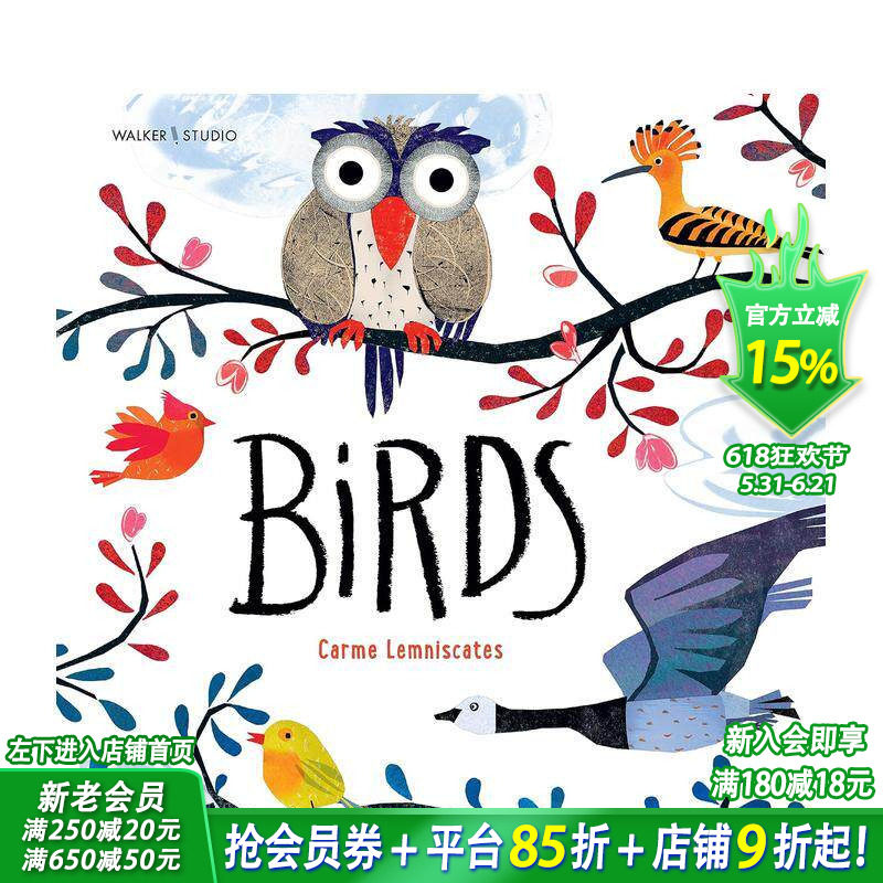 【现货】小鸟 Birds 英文儿童插画科普故事绘本 进口童书