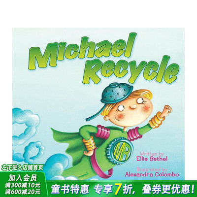 【预售】环保小英雄迈克尔 Michael Recycle 英文儿童插画故事绘本 进口童书