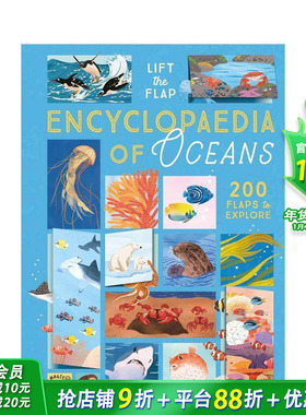 【现货】海洋翻翻百科全书 200个趣味翻页探索海洋 The Lift-the-Flap Encyclopaedia of Oceans 英文儿童趣味互动科普绘本进口书
