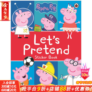 【现货】Peppa Pig 小猪佩奇 Let’s Pretend一起模拟 儿童贴纸书【善优童书】