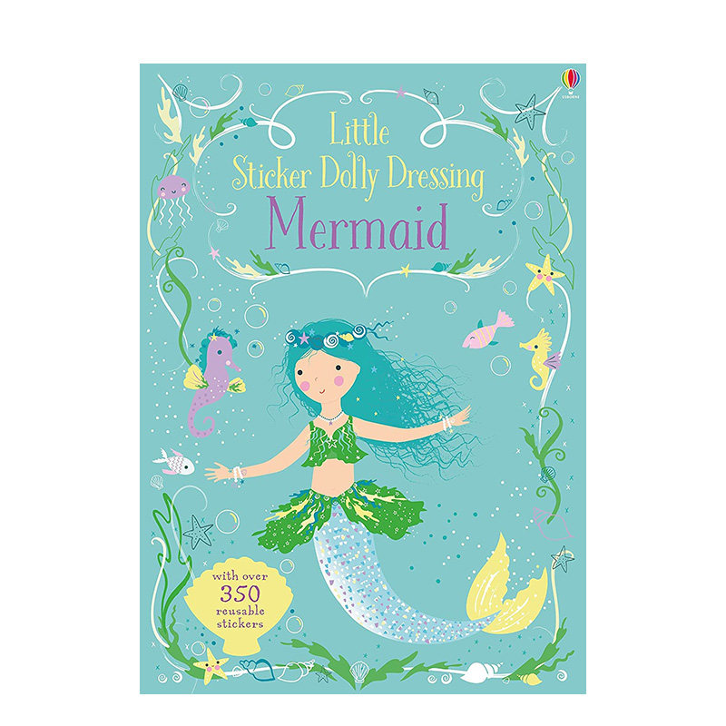 【现货】英文原版 小贴纸多莉穿衣服的美人鱼: 1 Little Sticker Dolly Dressing Mermaid 儿童英语绘本图画书 进口图书图片