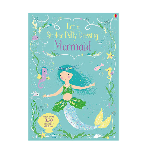【现货】英文原版 小贴纸多莉穿衣服的美人鱼: 1 Little Sticker Dolly Dressing Mermaid 儿童英语绘本图画书 进口图书