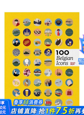 【预售】100个比利时偶像 100 Belgian Icons 原版英文旅行 正版进口书