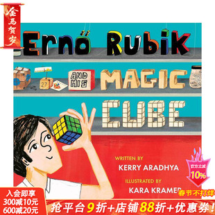 【预售】埃尔诺·鲁比克和他的魔方 Erno Rubik And His Magic Cube 英文儿童插画故事绘本 进口童书