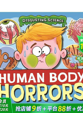 【现货】恶心科学：人体恐怖 Disgusting Science: Human Body Horrors 英文儿童插画科普绘本 进口童书