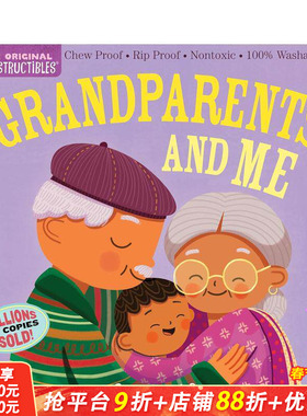 【预售】咬咬书：我和祖父母 Indestructibles: Grandparents and Me 英文儿童趣味互动绘本 英语早教进口书
