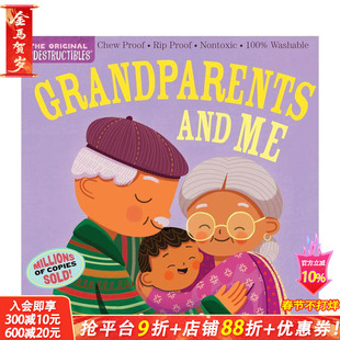 【预售】咬咬书:我和祖父母 Indestructibles: Grandparents and Me 英文儿童趣味互动绘本 英语早教进口书