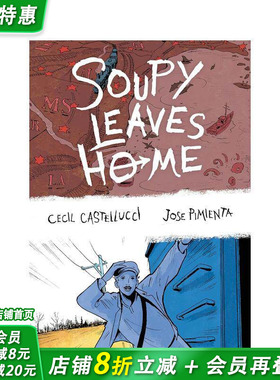 【预售】苏皮离家记 含教师指南Soupy Leaves Home 英文儿童漫画故事书 英语拓展阅读 青少年治愈系成长图像小说