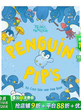 【预售】企鹅皮普的冰冷寻宝记 【Frisky Families!】Penguin Pip's Ice Cold Seek-and-Find Book 英文儿童故事绘本 进口书