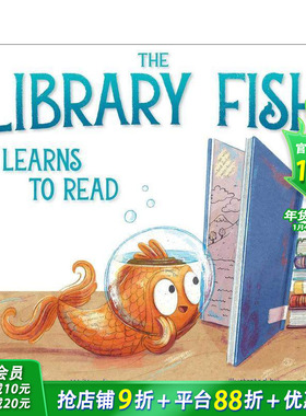 【预售】图书馆鱼学会阅读（图书馆鱼书） Library Fish Learns to Read 儿童艺术插画绘本 英文英语故事科普进口童书
