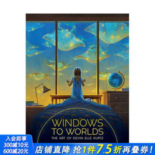 Publishing 进口 Elle Worlds 艺术插画集：世界之窗Windows Devin Kurtz 英文原版 3dtotal 现货