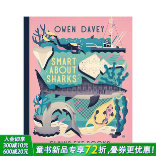 Sharks 善优童书 插画师Owen 儿童艺术绘本 鲨鱼 聪明 About Smart Davey 现货