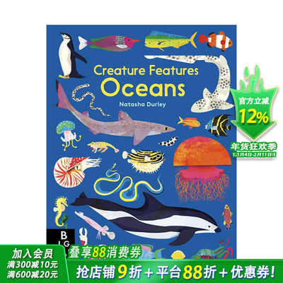 【现货】生物构成海洋 Creature Features Oceans 英文原版儿童科普绘本图书【善优童书】