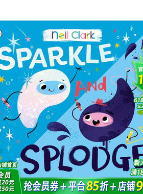 【预售】闪闪与暗暗 互相学习的故事 【Crash Bang Wallop】Sparkle and Splodge 英文儿童插画故事绘本 进口童书