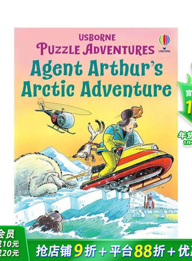 【预售】【解谜冒险】特工亚瑟的北极冒险 【Puzzle Adventures】Agent Arthur's Arctic Adventure英文儿童趣味全彩桥梁故事书