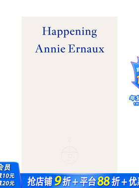 【现货】英文原版 【2022年诺贝尔文学奖Annie Ernaux】正发生 Happening 小说文学 正版进口图书画册