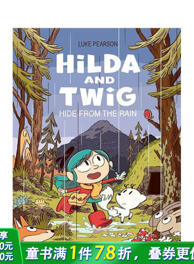 【现货】希尔达和特威格：躲雨 Hilda and Twig: Hide From the Rain 蓝发女孩 冒险 原版英文儿童漫画故事 英语阅读拓展进口书