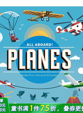 【预售】飞机 【All Aboard!】Planes 英文儿童插画科普绘本 进口童书