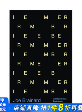 【现货】我记得 美国艺术家&诗人Joe Brainard自传 I Remember 英文散文 正版进口书