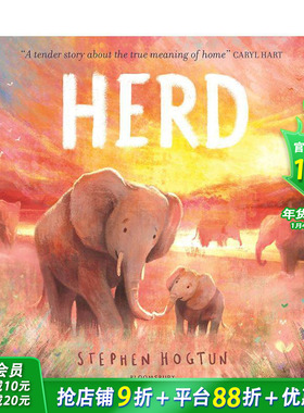 【现货】归群 HERD 英文儿童插画故事绘本 进口童书 入围雷恩莱特非虚构奖  Stephen Hogtun 温暖治愈之作