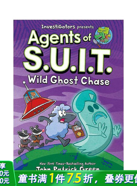 【预售】【调查员：西装特工】卷3：疯狂幽灵追逐(精装)InvestiGators:Agents of S.U.I.T. 英文儿童漫画故事 英语拓展阅读进口书