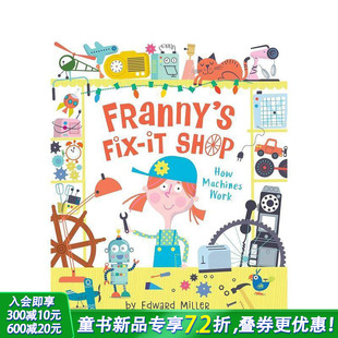 法妮 儿童英语进口图书 6岁以上 Shop 现货 英文原版 精装 Franny‘s 修补店 简单机器科普知识百科 Fix 艺术插画绘本